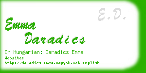 emma daradics business card